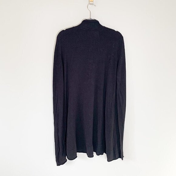 Express black tunic length long sleeve lightweight open‎ front cardigan sweater - Picture 3 of 6